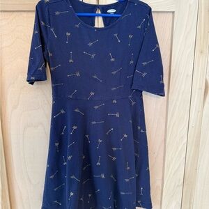 Old Navy Kids Dress in Navy with Gold Patterns